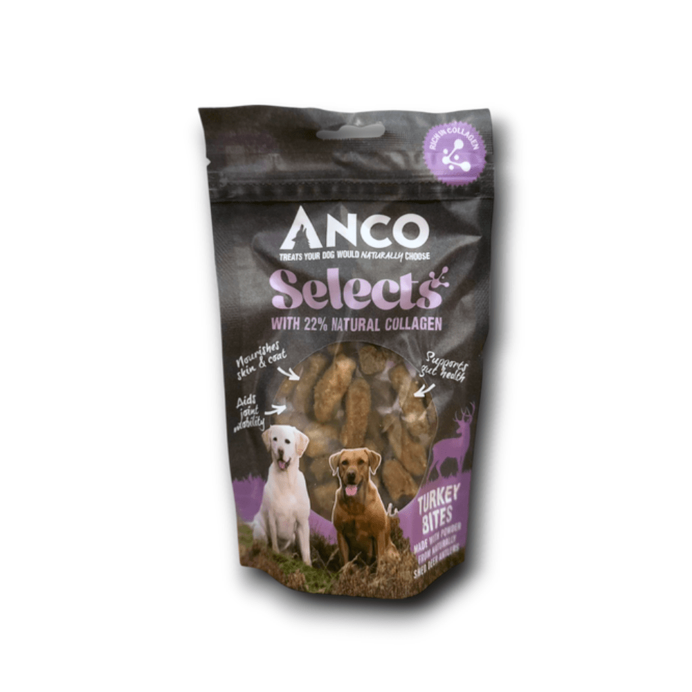 Anco Selects Turkey Bites with Collagen 85g - The Urban Pet Store - Dog TreatsAnco5060586236359