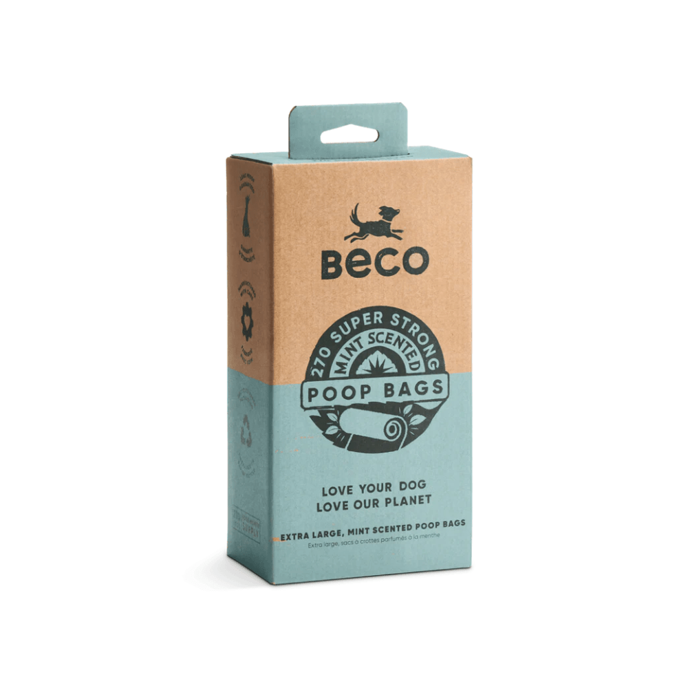 Beco Mint Scented Recycled Poop Bags x270 Pack - The Urban Pet Store - Dog SuppliesBeco5060189754779