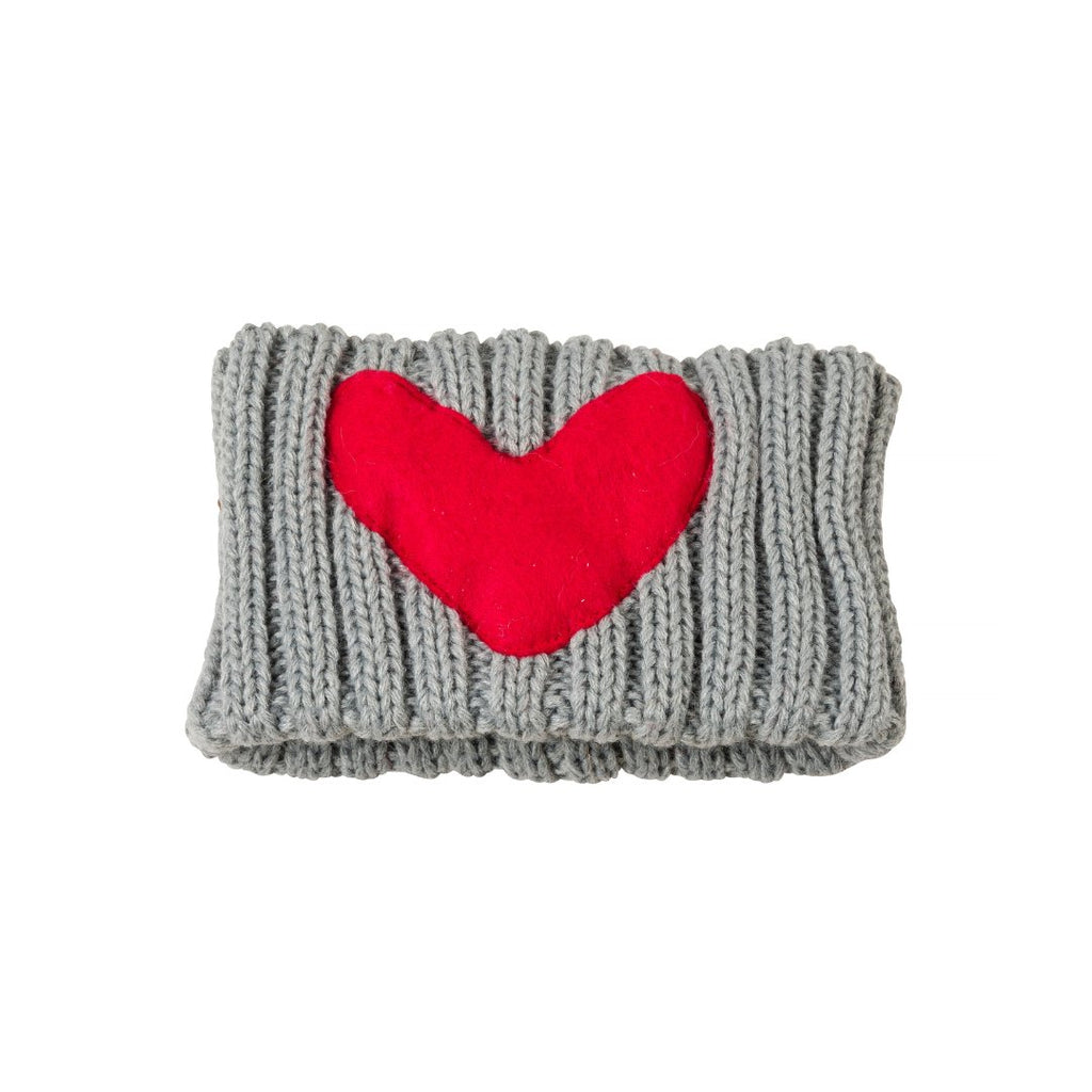 House of Paws Grey Heart Snood - The Urban Pet Store - Dog Apparel