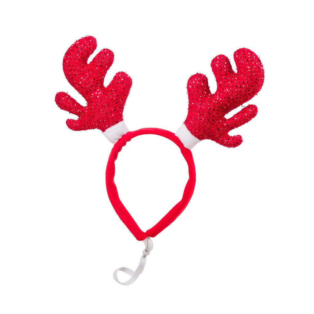 House of Paws Red Sparkle Antler Headband - The Urban Pet Store - Dog Apparel