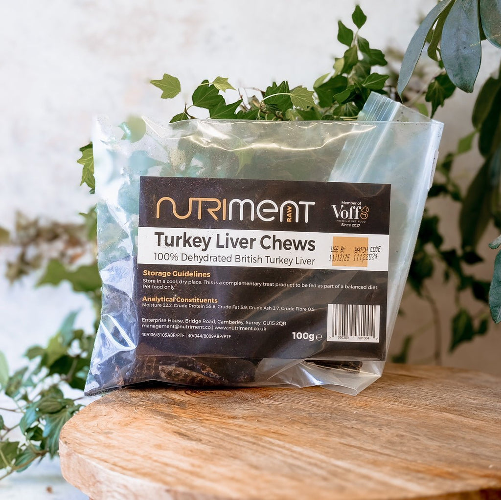 Nutriment Turkey Liver Chews 100g - The Urban Pet Store - Dog TreatsNutriment Raw5060359981004